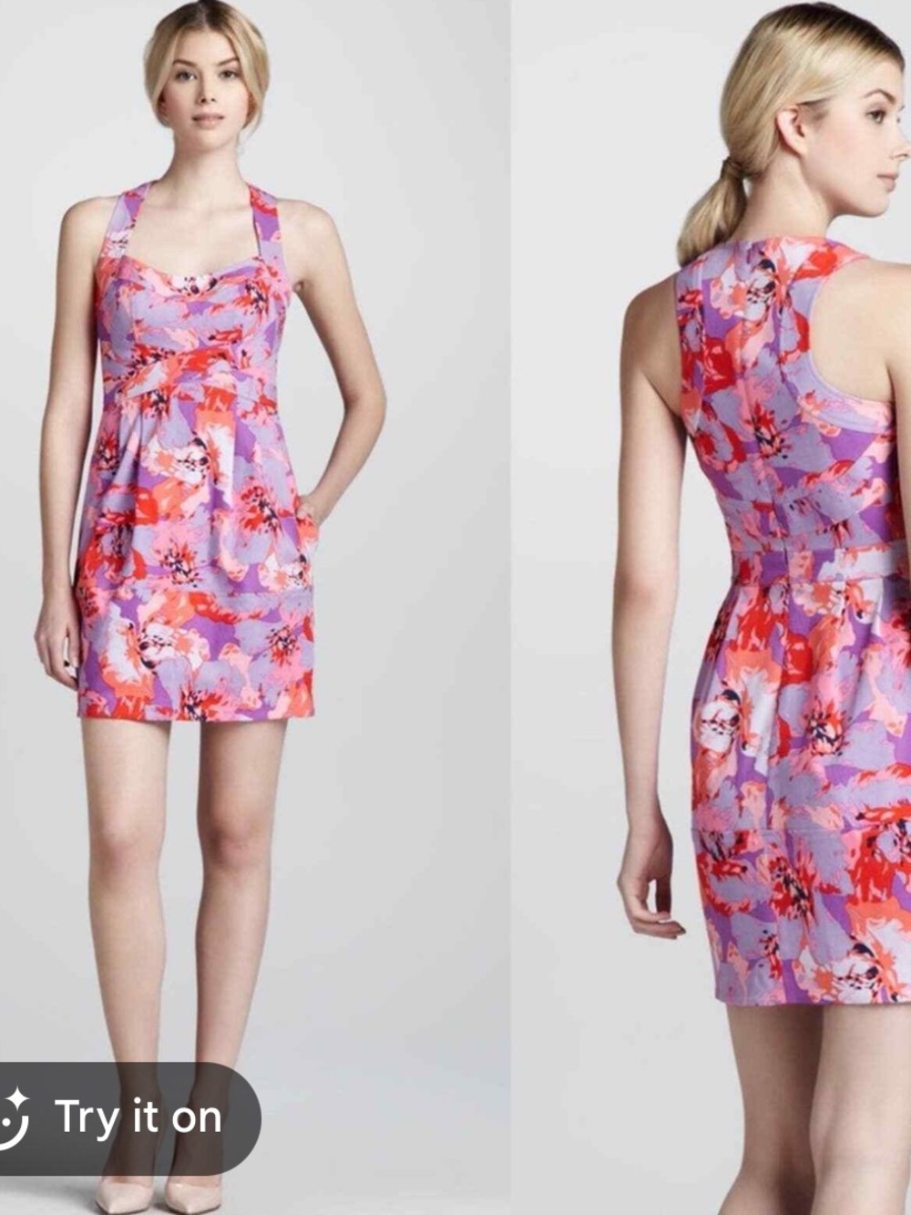 Nanette Lepore Paros Floral-Print Sleeveless Floral Mini Dress 6